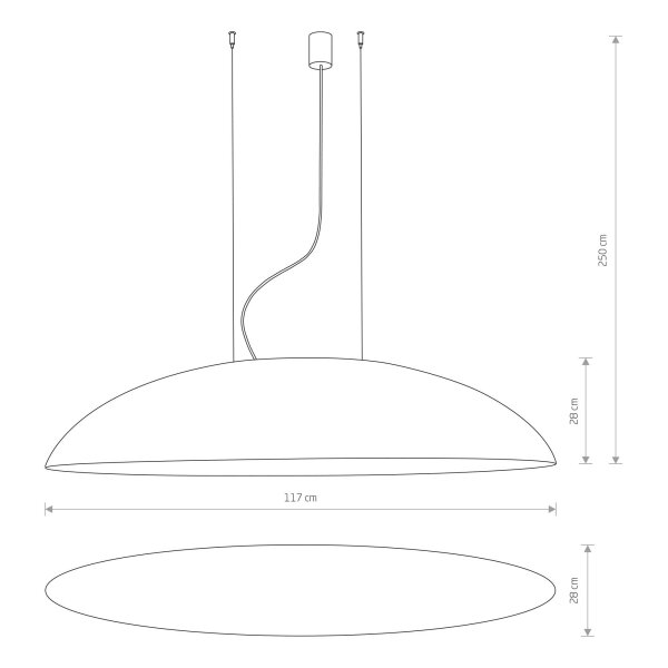 Suspension blanc or 5 flammes ovale E27 Loft Design