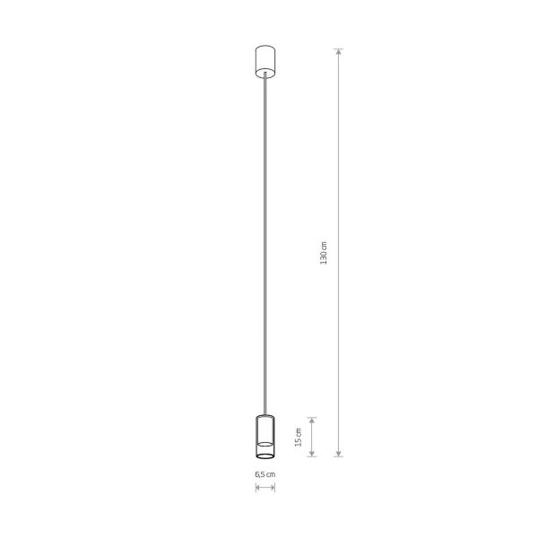 Elégante lampe à suspendre TORRY verre laiton Ø6,5cm