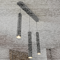 Elégant luminaire suspendu noir 3 flammes...