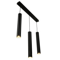 Elégant luminaire suspendu noir 3 flammes...