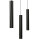 Elégant luminaire suspendu noir 3 flammes métal