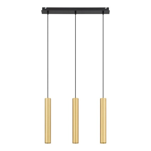 Elégante lampe suspendue en laiton Abat-jour Cylindre Moderne