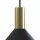 Suspension noire longue 132cm métal grand 5-flamme