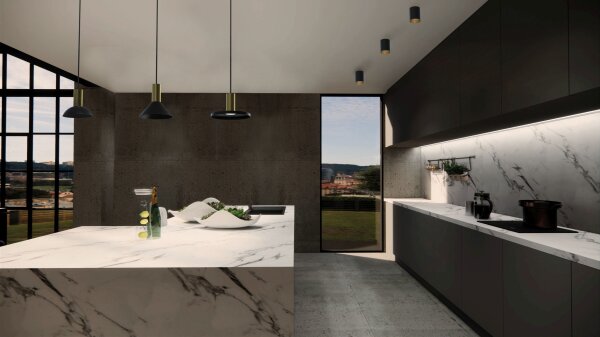 Elégant luminaire suspendu EILWEN noir laiton métal