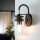 Applique murale vintage design industriel abat-jour en verre