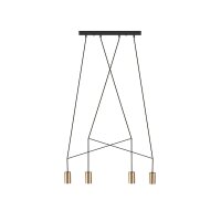 Suspension r&eacute;glable laiton noir P : max. 130cm