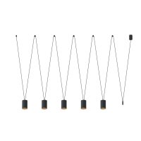 XXL Lampe à suspendre noir or L : max. 2,4 m 5x GU10