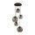 Suspension &eacute;l&eacute;gante en verre Abat-jour 5x E27 Noir Gris
