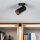 Petit spot de plafond noir or H:13cm Ø7cm élégant