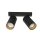 Elégant spot de plafond noir or 2x GU10 L:17-31cm