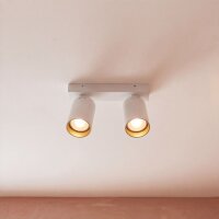Petit spot de plafond blanc or L:17-31cm...
