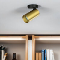 Petit spot de plafond laiton H:13cm GU10...