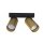 Spot de plafond moderne laiton noir 2x GU10