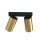 Spot de plafond moderne laiton noir 2x GU10