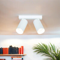 Spot de plafond blanc allong&eacute; L:5,5-20cm Moderne...
