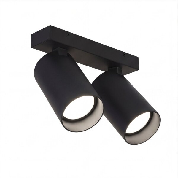 Spot de plafond noir COLENE L:5,5-20cm Moderne 2x GU10