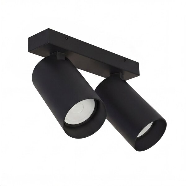Spot de plafond noir COLENE L:5,5-20cm Moderne 2x GU10