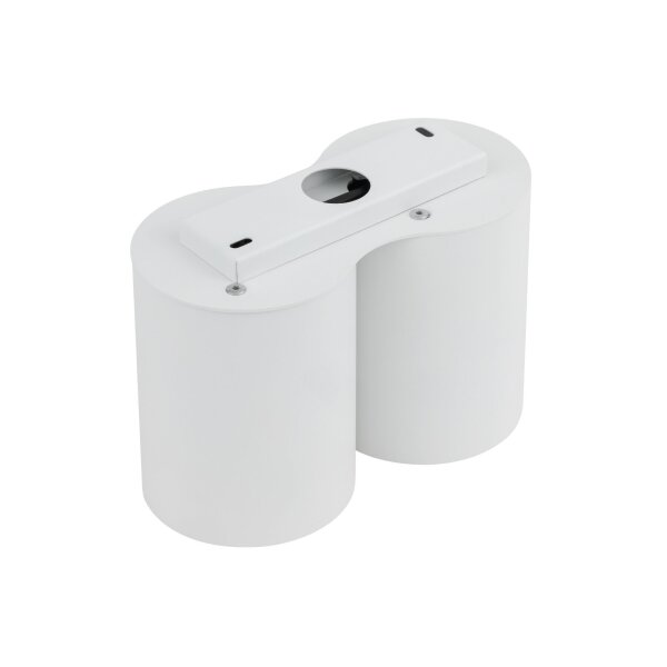 Petit plafonnier blanc or H:13cm 2x GU10 compact