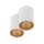 Petit plafonnier blanc or H:13cm 2x GU10 compact