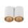 Petit plafonnier blanc or H:13cm 2x GU10 compact
