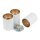 Spot de plafond polyvalent blanc or 3x GU10 petit