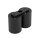 Plafonnier élégant en noir et or 2x GU10 petit