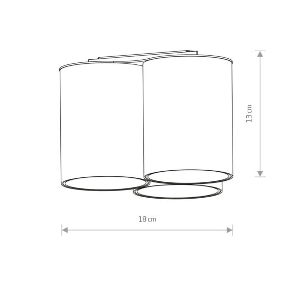 Spot à poser Lampe noire 3 flammes GU10 Moderne