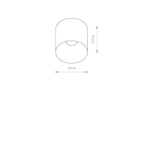 Spot à poser polyvalent Blanc Noir GU10 petit Ø126mm