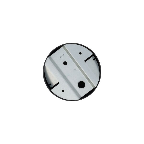 Spot moderne rond Ø127mm GU10 noir apparent