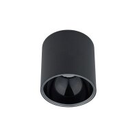 Spot moderne rond Ø127mm GU10 noir apparent
