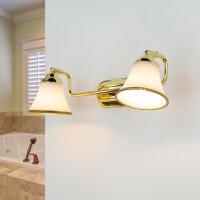 Lampe de salle de bain avec interrupteur en or Art...
