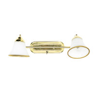 Lampe de salle de bain avec interrupteur en or Art...