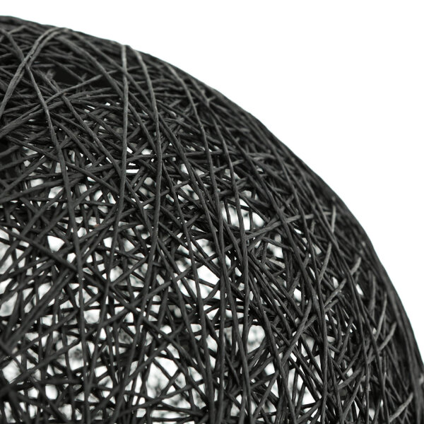 Suspension boule métallique tressée Ø 40 cm Noir