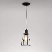 Suspension DURHAM en cuivre E27 design industriel