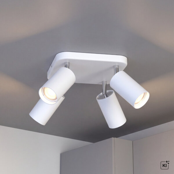 Spot de plafond EYE en blanc 4-flmg