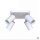Spot de plafond EYE en blanc 4-flmg