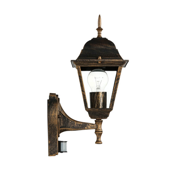 Lampe dextérieur avec détecteur de mouvement Noir Cuivre TIROL