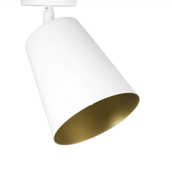 Plafonnier Blanc Or Métal Rétro flexible E27