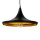 Lampe à suspendre industrielle métal noir or Ø25cm