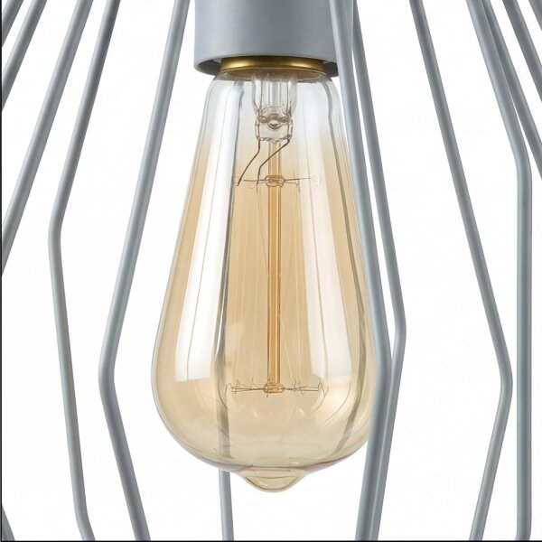 Lampe à suspendre avec fiche Câble de 5,5 m Gris flexible