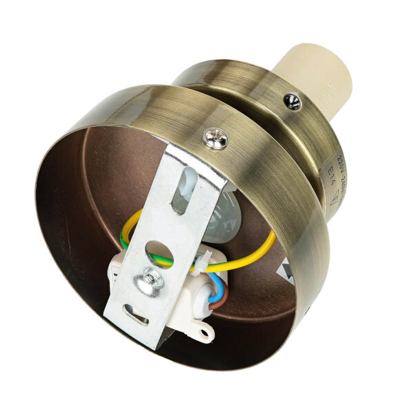 Lampe de salle de bain plafond en laiton blanc verre boule
