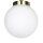 Lampe de salle de bain plafond en laiton blanc verre boule