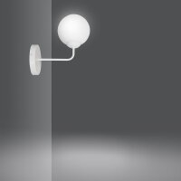 Applique blanche Moderne Verre Boule E14 SENARA Salon