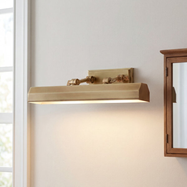Noble lampe de tableau GAMBAR 2 en laiton antique 40cm