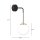 Applique en verre Boule Abat-jour Noir Blanc Moderne E27