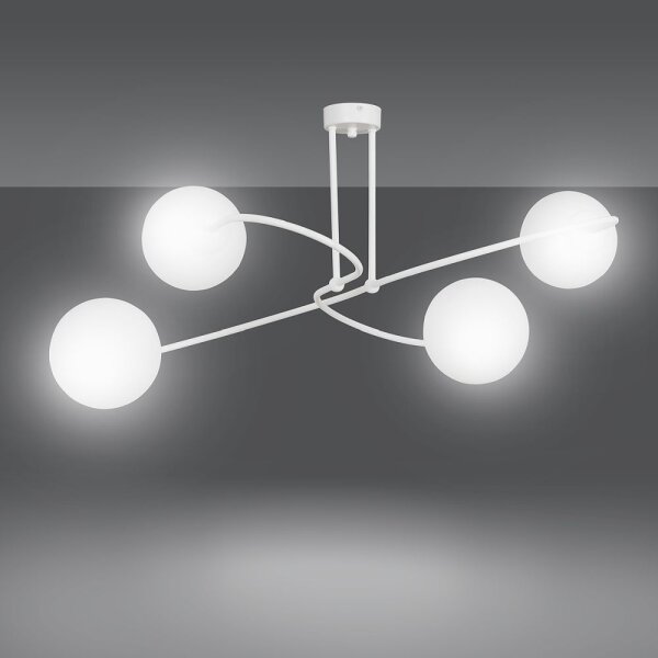 Plafonnier Blanc Moderne E27 élégant VISSAZA Salon