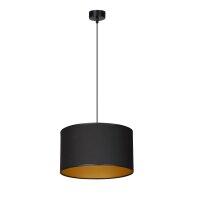 Suspension Noir Or Tissu &Oslash;35cm YENNA Salon