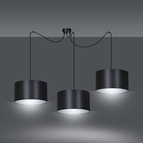 Lampe à suspendre réglable noir argent Lampe à suspendre