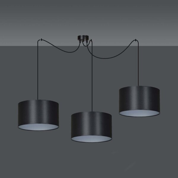 Lampe à suspendre réglable noir argent Lampe à suspendre