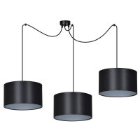 Lampe &agrave; suspendre r&eacute;glable noir argent...